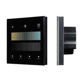 Фото #1 товара INTELLIGENT ARLIGHT Сенсорная панель SMART-DALI-301-11-1G-4SC-DT8 Черная (230V, встраиваемая, 2.4G) (IARL, IP20 Пластик, 5 лет)
