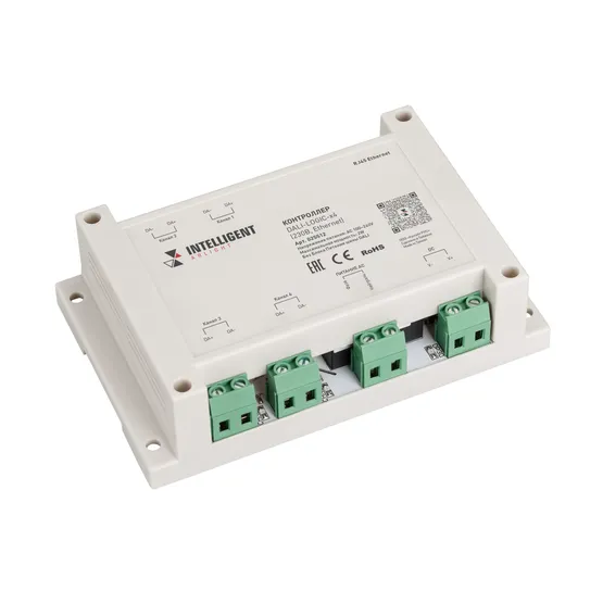 Фото товара INTELLIGENT ARLIGHT Контроллер DALI-LOGIC-x4 (230B, Ethernet) (IARL, IP20 Пластик, 2 года)