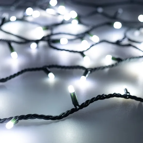 Фото #1 товара Светодиодная гирлянда ARD-STRING-PRO-1000-GREEN-100LED-MILK-PULSE White (230V, 7W) (Ardecoled, IP65)