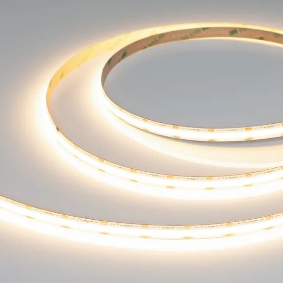 Фото #3 товара Светодиодная лента COB-X560-10mm 24V Warm3000 (5-15 W/m, IP20, 5m) (Arlight, -)
