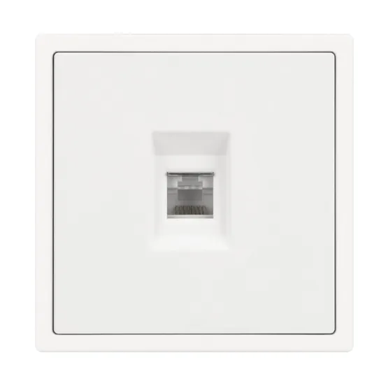 Фото #3 товара Механизм компьютерной розетки SCT-NOBE-MPC1-SFPL-WH (RJ-45, CAT6) (Arlight, Белый кварц)