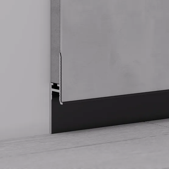 Фото #4 товара Профиль PLINTUS-FANTOM-H20-2000 BLACK (Arlight, Алюминий)