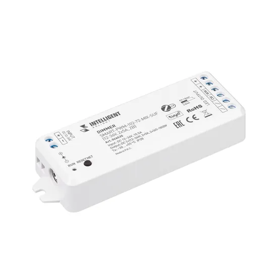 Фото товара INTELLIGENT ARLIGHT Диммер SMART-PWM-102-72-MIX-SUF (12-36V, 2x5A, ZB) (IARL, Пластик)