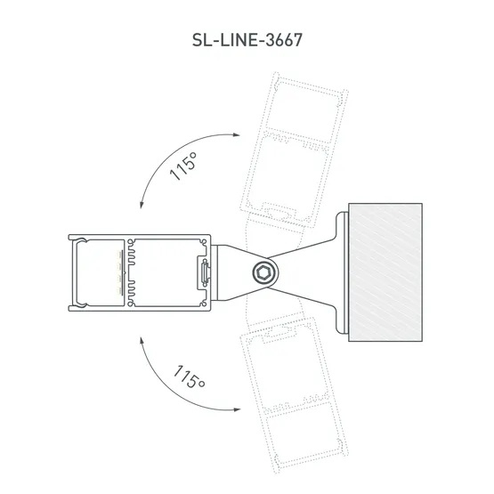 Фото #4 товара Профиль с экраном SL-LINE-3667-2500 WHITE+OPAL (Arlight, Алюминий)