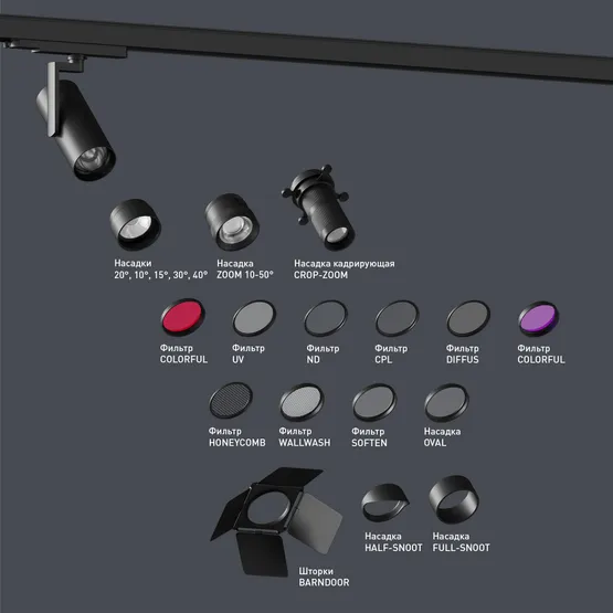 Фото #3 товара Светильник LGD-ARTIFACT-4TR-R65-18W Warm3000-MIX (WH, 20 deg, DALI, 230V) (Arlight, IP20 Металл, 5 лет)