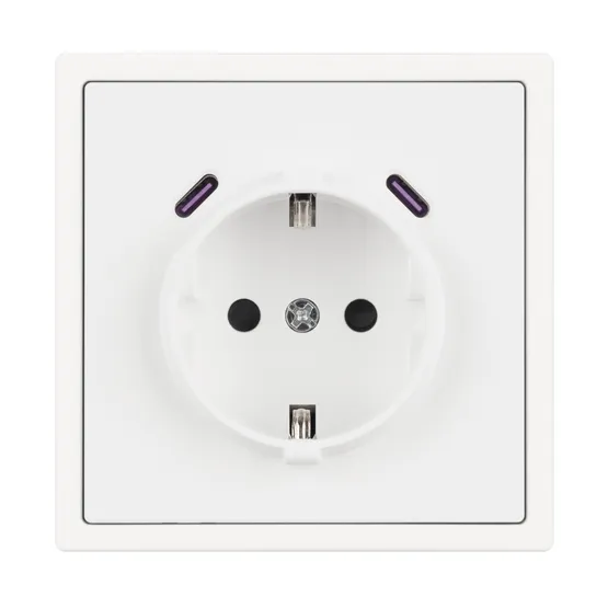 Фото #3 товара Механизм розетки с USB зарядкой SCT-NOBE-MUCC-SFPL-WH (230V, 16A) (Arlight, -)
