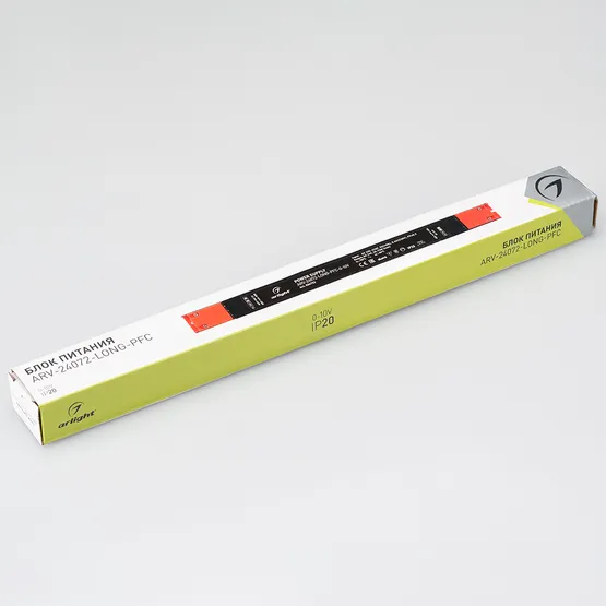 Фото #2 товара Блок питания ARV-24072-LONG-PFC-0-10V (24V, 3A, 72W) (Arlight, IP20 Металл, 5 лет)