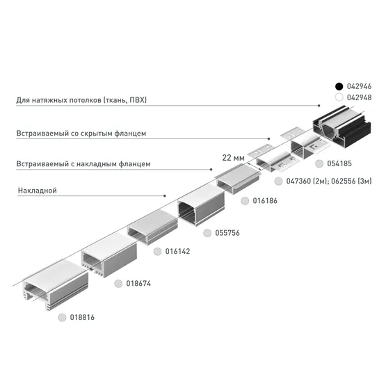 Фото #6 товара Профиль FANTOM-W20-H10-2000 ANOD (Arlight, Алюминий)