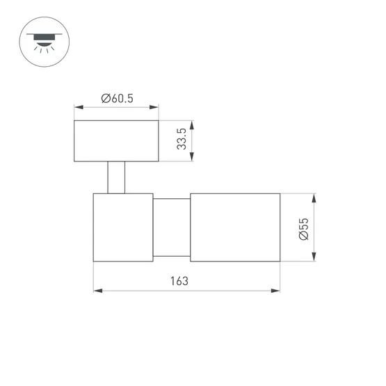 Фото #5 товара Светильник SP-ARTEMIS-SURFACE-FLAP-R55-12W Warm3000 (WH, 8-80 deg, 230V) (Arlight, IP20 Металл, 5 лет)